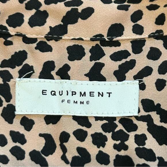 Equipment Temera Leopard Shirtdress Blush Size Large - Picture 5 of 13